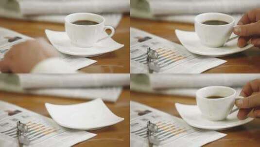 一杯新鲜烘焙咖啡高清在线视频素材下载