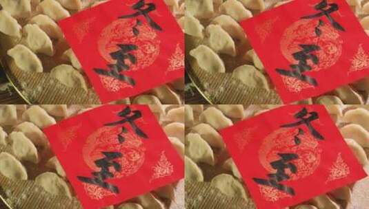 新年新春冬至包水饺高清在线视频素材下载