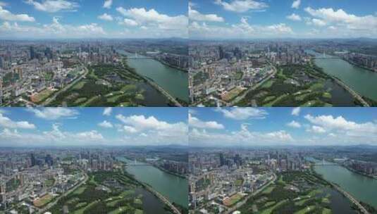 惠州市-惠城区江北-蓝天白云大景高清在线视频素材下载