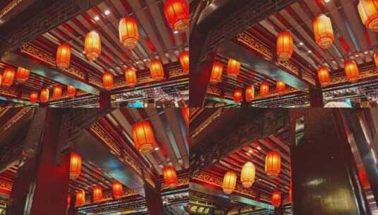 春节新年过年红灯笼特写空镜运镜高清在线视频素材下载