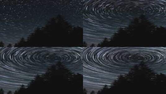 夜空中的星迹高清在线视频素材下载