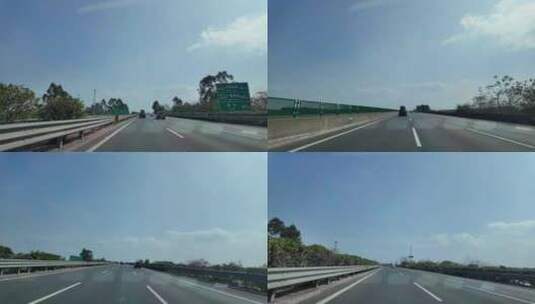 行车记录广州绕城高速往南沙高清在线视频素材下载