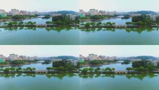 惠州西湖陈公堤大景高清在线视频素材下载