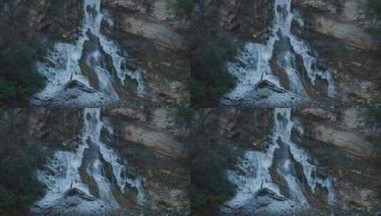 瀑布结冰冰雪融化高清在线视频素材下载
