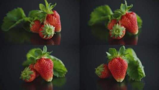 草莓 水果 草莓特写高清在线视频素材下载