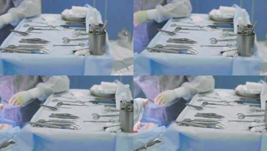 手术室手术操作台机械台高清在线视频素材下载
