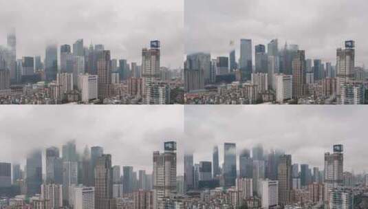 4K城市雨季云层穿云延时高清在线视频素材下载