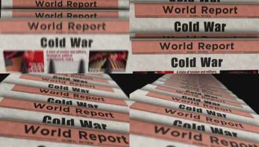 冷战军备竞赛报纸印刷媒体高清在线视频素材下载