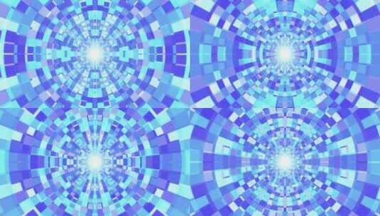 闪亮的蓝色马赛克图案瓷砖背景循环高清在线视频素材下载
