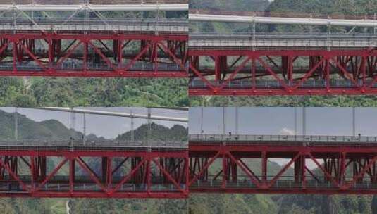 湘西矮寨大桥航拍风光高清在线视频素材下载
