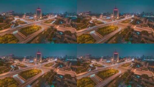 北京_莲花桥_夜景延时4K高清在线视频素材下载