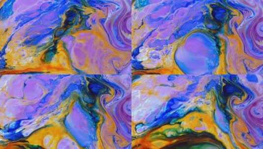 彩色抽象油漆流动背景高清在线视频素材下载