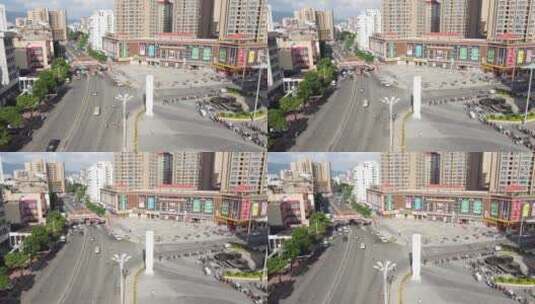航拍城市公路4K实拍视频高清在线视频素材下载