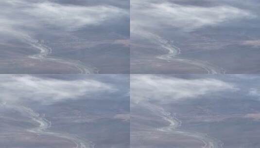 飞机上航拍 俯瞰雪山 藏区大气_1645高清在线视频素材下载