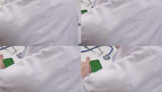 医疗专业人员使用智能手机高清在线视频素材下载