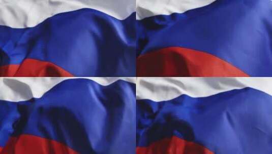 俄罗斯的国旗随风飘扬高清在线视频素材下载