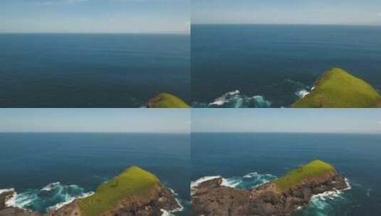 海洋中心的海岛景观高清在线视频素材下载