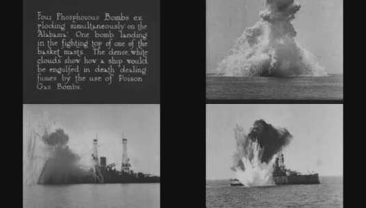 军队轰炸船只高清在线视频素材下载