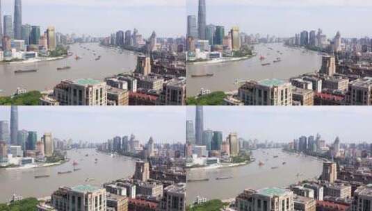 上海外滩航拍高清在线视频素材下载