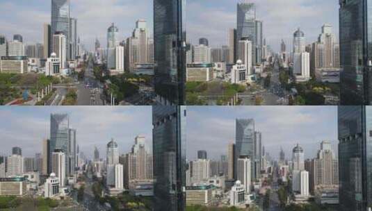 航拍 深圳 城市 风光 高楼 建筑高清在线视频素材下载