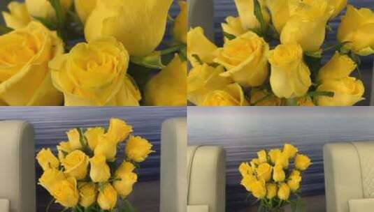 黄色玫瑰高清在线视频素材下载