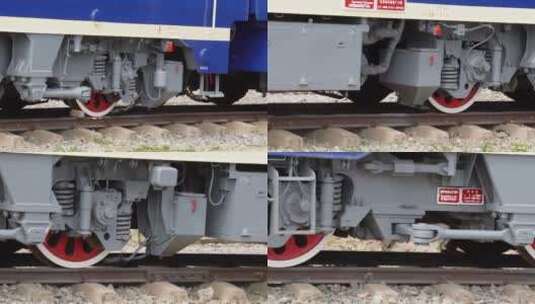 检修火车列车车轮机械零件高清在线视频素材下载