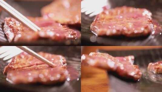【镜头合集】多汁烤肉牛排肉质 (7)高清在线视频素材下载