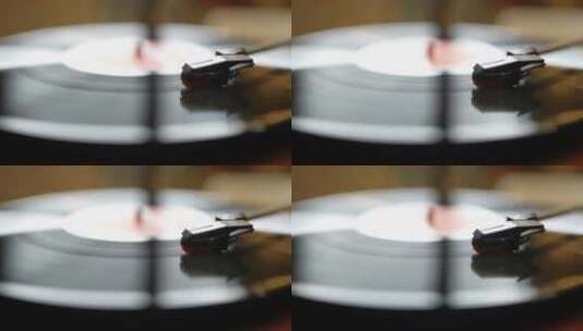 古老留声机黑胶唱片播放音乐高清在线视频素材下载