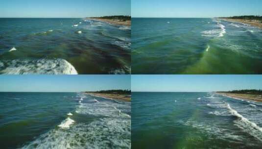 飞过海边的浪花高清在线视频素材下载