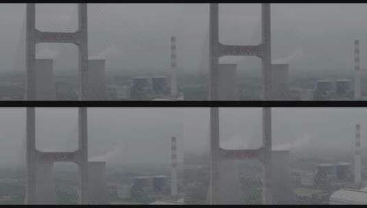 闵浦大桥航拍06(4K/50fps/灰档/降噪）高清在线视频素材下载