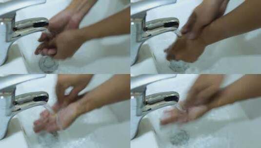 4K 洗手实拍视频高清在线视频素材下载