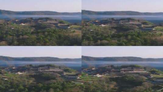 旅游景区湖南湘西十八洞村竖屏航拍高清在线视频素材下载
