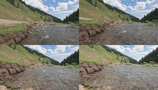 新疆山涧溪流视频素材高清在线视频素材下载