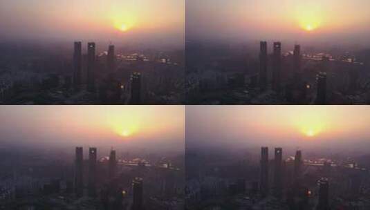 江西南昌城市风光日出高清在线视频素材下载