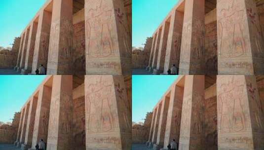 古埃及的阿拜多斯神庙高清在线视频素材下载