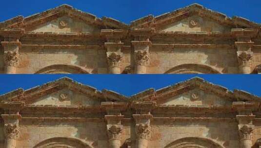 古罗马城门遗迹高清在线视频素材下载