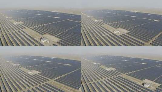 航拍甘肃酒泉大型太阳能发电站高清在线视频素材下载