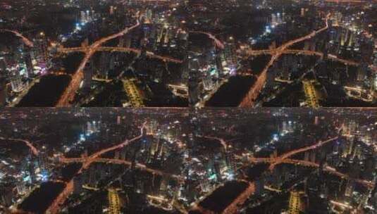 上海南北高架夜景高清在线视频素材下载