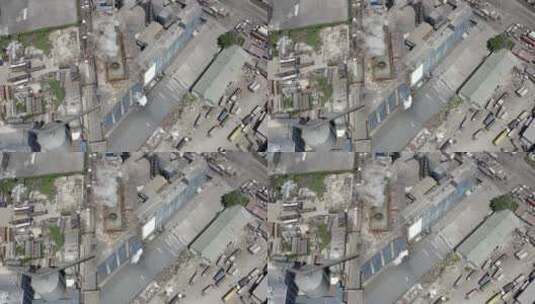 无人机拍摄石油码头景观高清在线视频素材下载