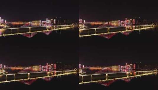 美丽长沙湘江城市夜景高清在线视频素材下载