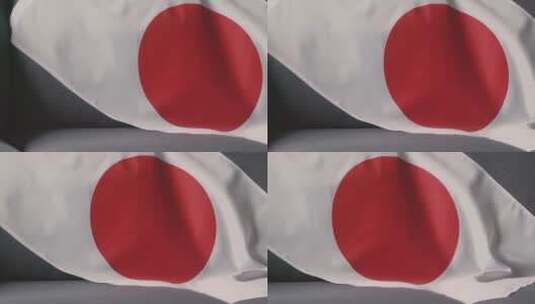 沙发上的日本国旗特写 高清在线视频素材下载