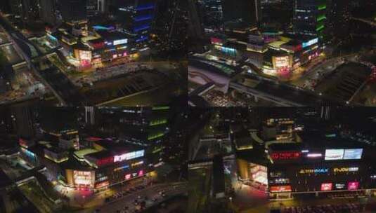 【正版4K素材】光明万达广场夜景高清在线视频素材下载