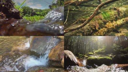 大自然的流水合集高清在线视频素材下载