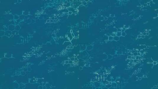 分子结构数学化学公式头脑风暴高清在线视频素材下载