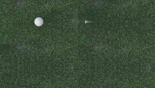 高尔夫球杆以超慢动作击打高尔夫球高清在线视频素材下载