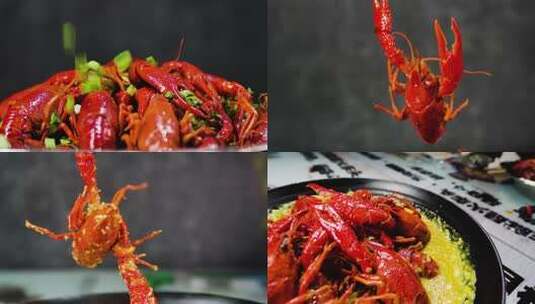 美食小龙虾制作成品4k实拍高清在线视频素材下载