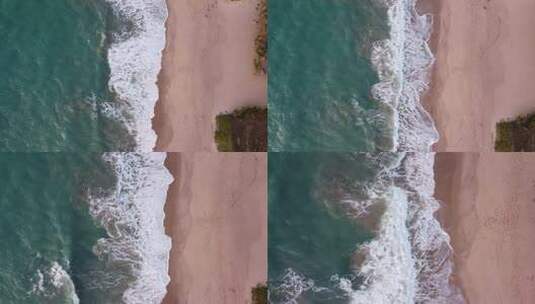 唯美海水海浪航拍高清在线视频素材下载