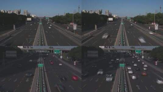北京四惠桥交通枢纽高清在线视频素材下载