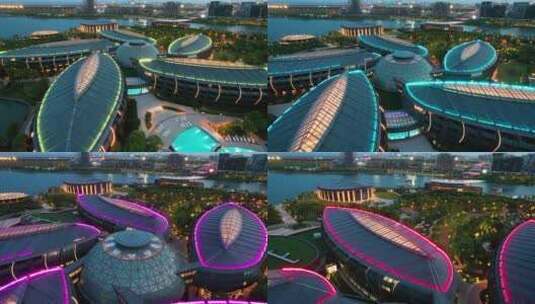上海滴水湖洲际酒店高清在线视频素材下载