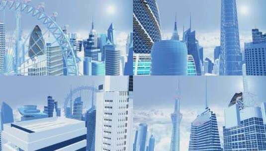 立体城市三维模型展示宣传高清在线视频素材下载